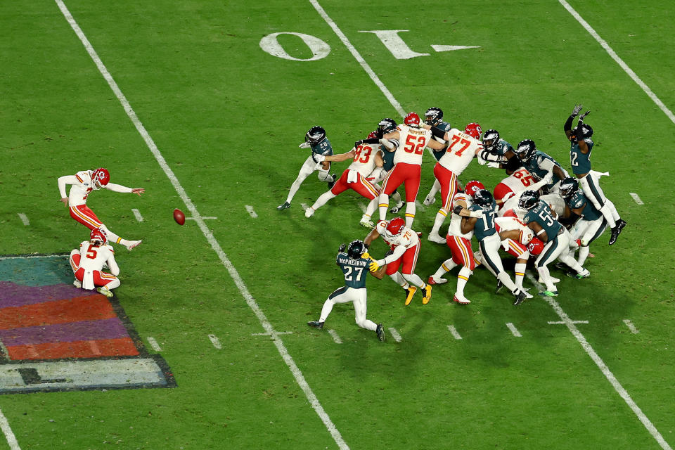 Los Chiefs de Kansas City lograron coronarse campeones con un gol de campo en los últimos segundos del encuentro (Foto de: Rob Carr/Getty Images)