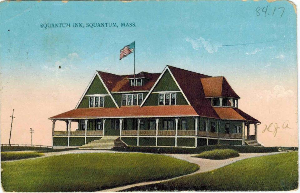 A postcard image of the Squantum Inn.