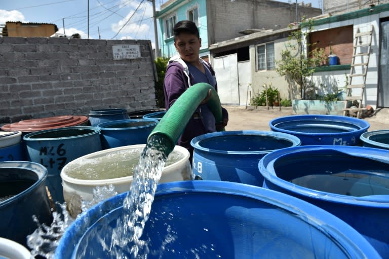 In Iztapalapa, Mexico City residents have to rely on deliveries by tanker trucks for their water supplies