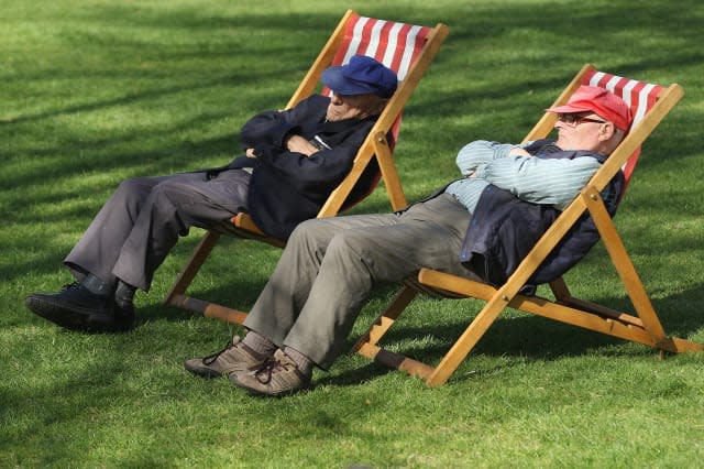 Londoners Enjoy The Warm Spring Weather