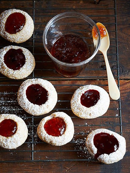 Peanut Butter & Strawberry Thumbprint Cookies