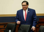 Rep. Blake Farenthold arrives before Deputy U.S. Attorney General Rod Rosenstein testifies to the House Judiciary Committee hearing on oversight of the Justice Department on Capitol Hill in Washington, U.S., December 13, 2017. REUTERS/Joshua Roberts