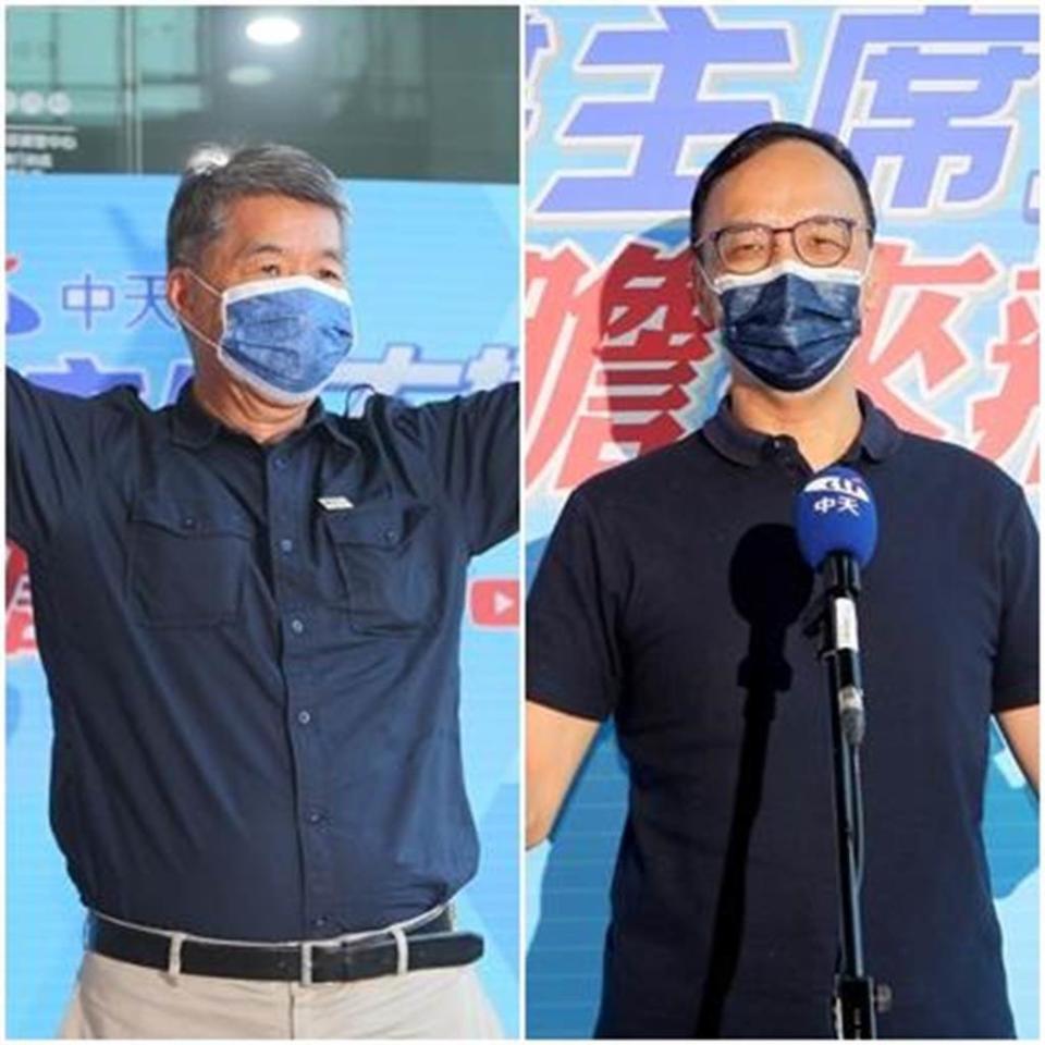 國民黨主席候選人張亞中(左圖)、當選人朱立倫(右圖)。(資料照，陳怡誠攝)