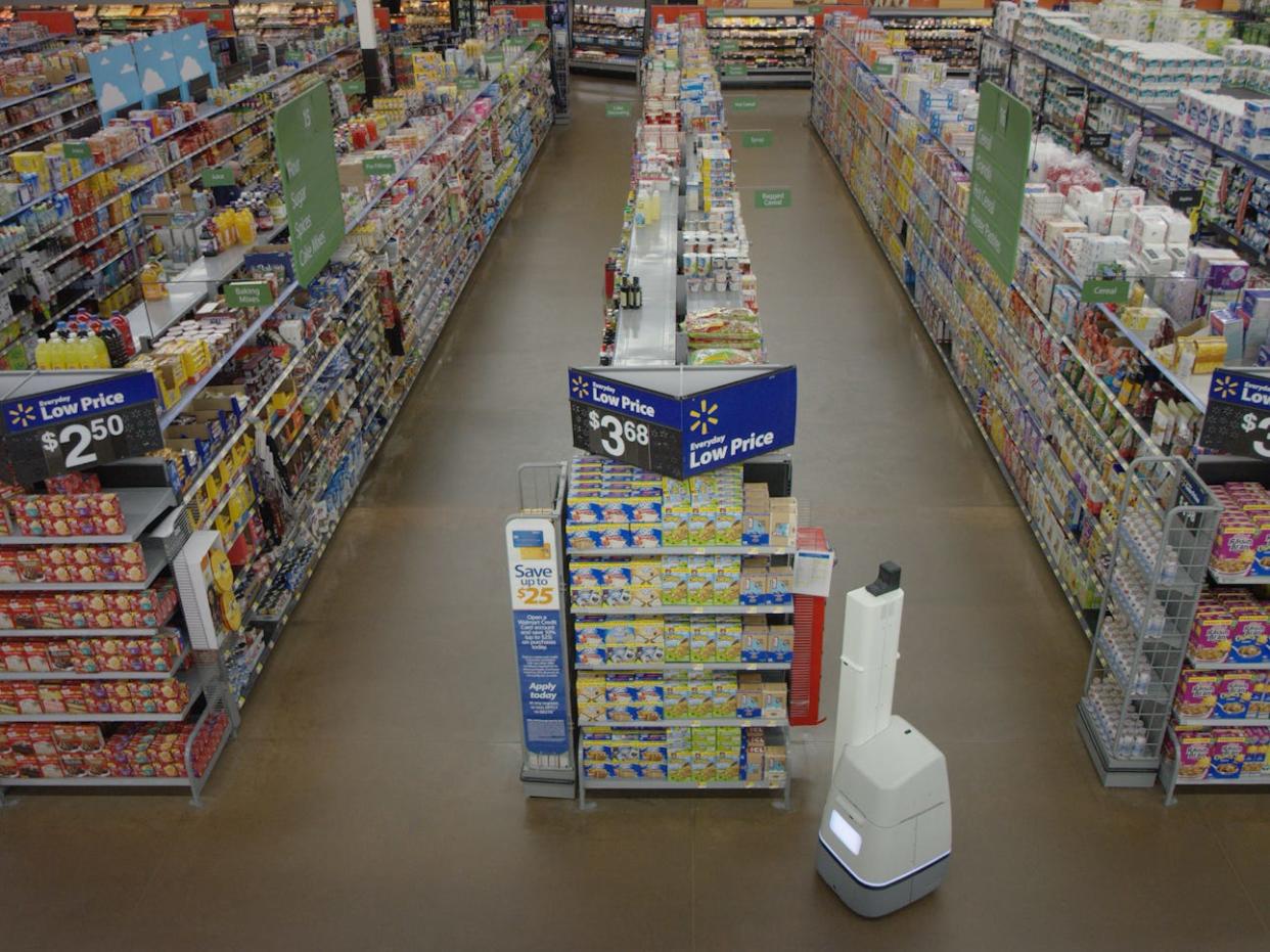 Aisles and robot Walmart