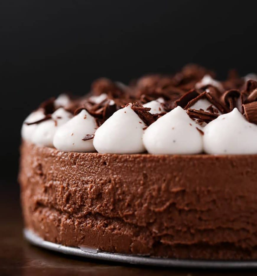5-Ingredient No-Bake French Silk Pie from Blissful Basil