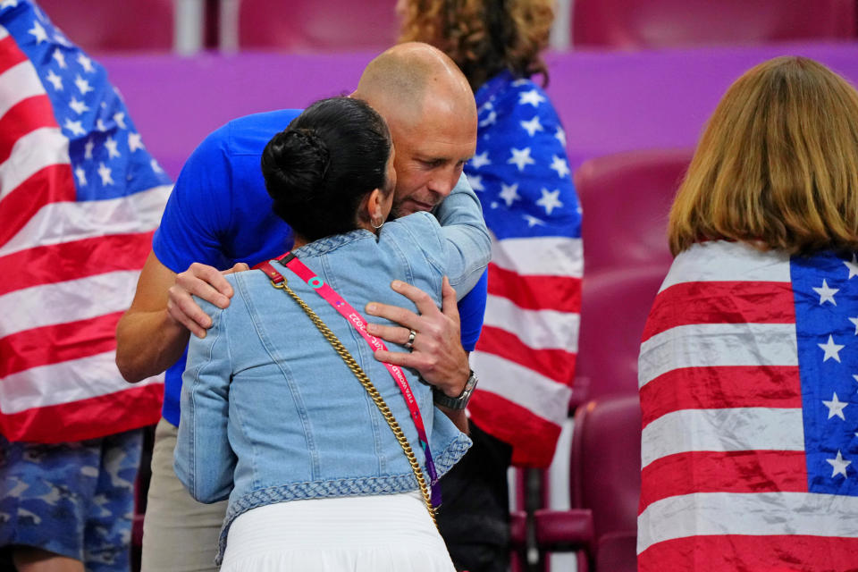 Gregg Berhalter y su esposa Rosalind Berhalter | Foto: Danielle Parhizkaran-USA TODAY Sports