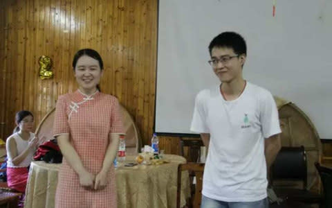 Zhao Gang, aged 25, meets his current girlfriend at a Communist Youth League-organised match-making event in the eastern Anhui province last month. - Credit: Zhao Gang/The Telegraph