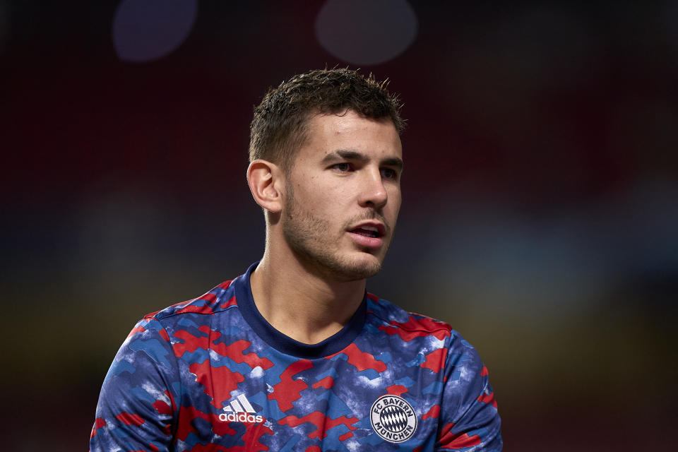 Lucas Hernandez von Bayern München vor dem UEFA Champions League Spiel gegen SL Benfica