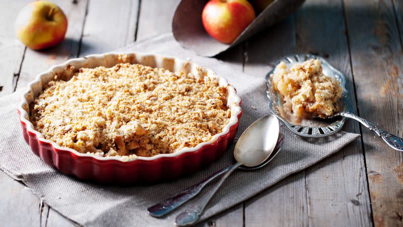 An apple crumble. Here are some Thanksgiving desserts that can be easy to make.