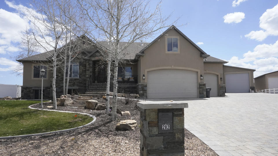 FILE - A house where Kouri Richins and Eric Richins lived is shown, May 11, 2023, in Francis, Utah. Kouri Richins, the woman who wrote a children’s book about grief after her husband’s death and was later arrested on accusations of killing him, is scheduled to appear in court on Monday, June 12, after new evidence pertaining to possible motives led to her case being postponed. (AP Photo/Rick Bowmer, File)
