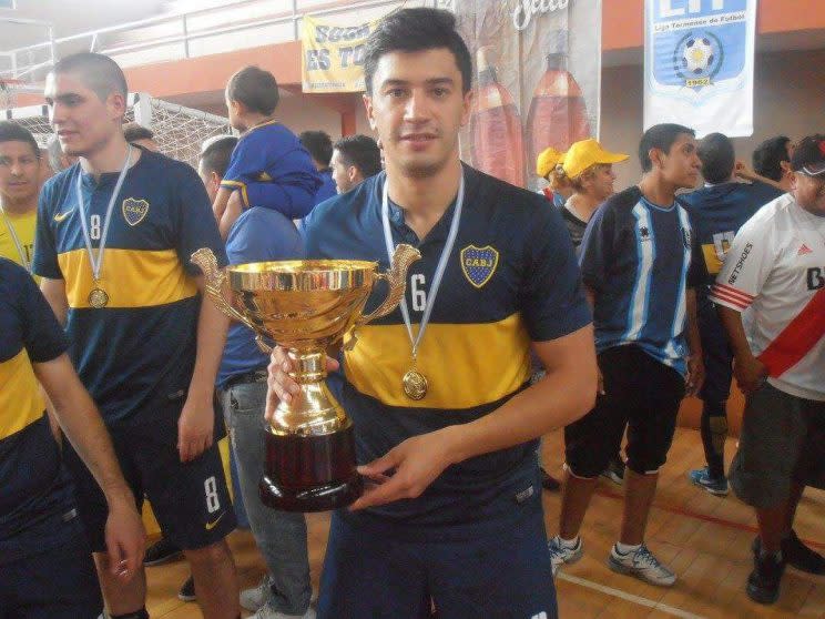 Matías Kruger, el jugador de futsal de Boca que murió mientras trabajaba en una formación de subte. Foto: @La12tuittera