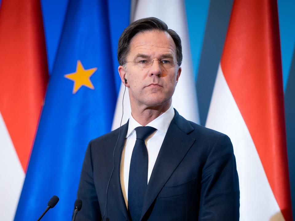 Dutch Prime Minister Mark Rutte at the Chancellery in Warsaw, Poland.