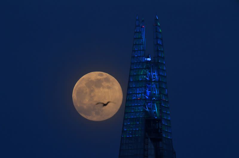 The Supermoon visible over Britain