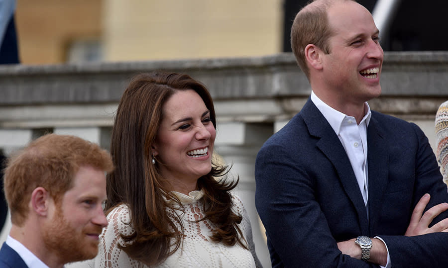 All the pictures from Prince William, Kate and Prince Harry's Buckingham Palace tea party