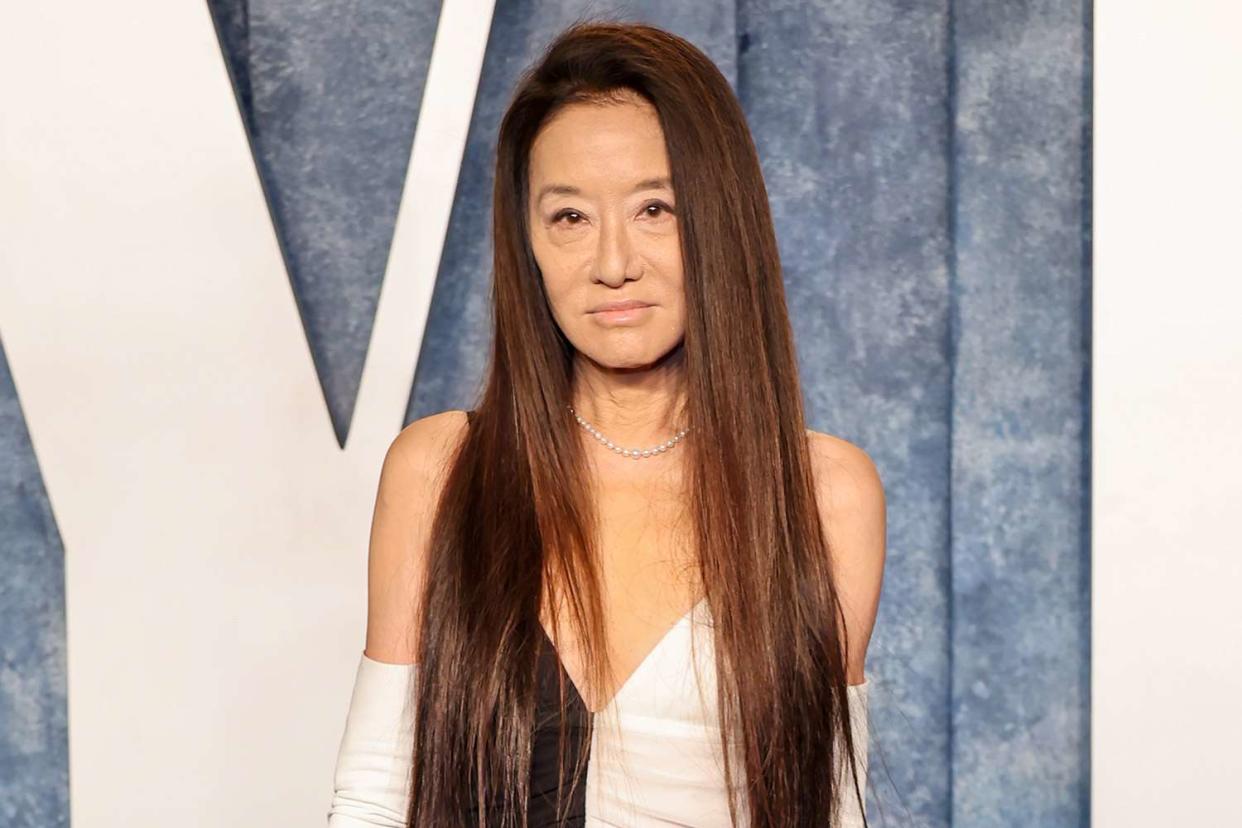 <p>Amy Sussman/Getty</p> Vera Wang at the 2023 Vanity Fair Oscars afterparty 