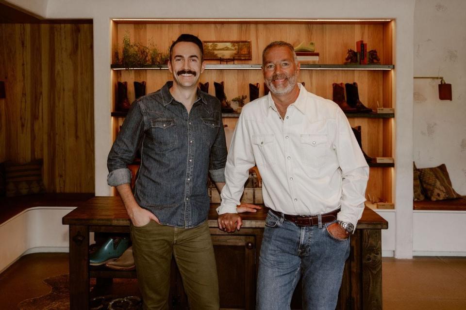 Paul Hedrick, left, is founder and executive chairman of Tecovas. David Lafitte, right, is the company's CEO.