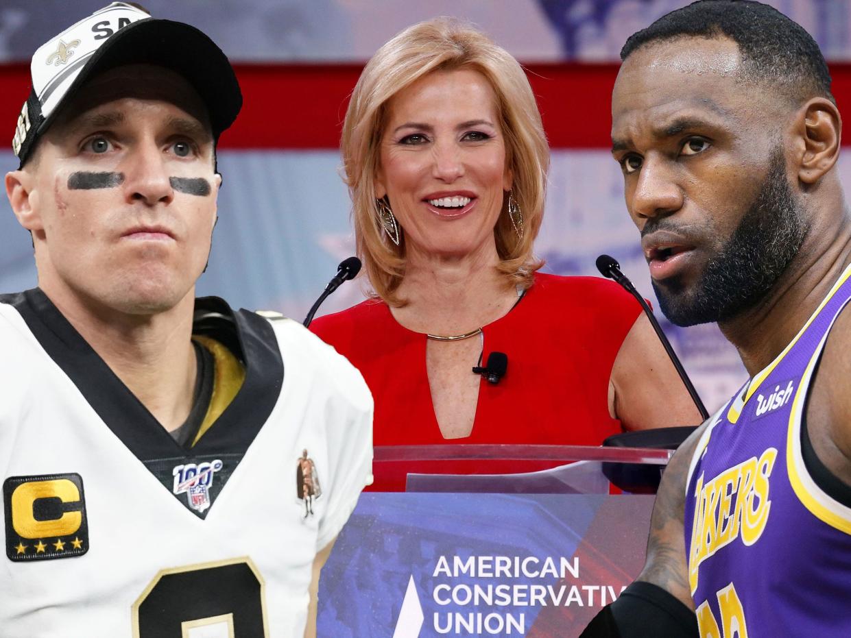 laura ingraham drew brees lebron