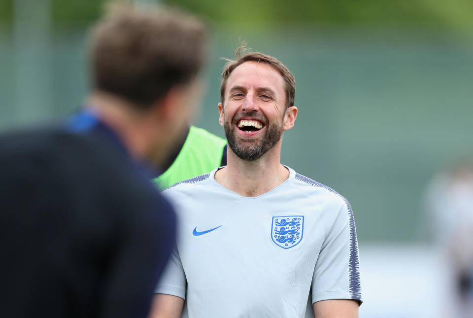 Southgate looked relaxed ahead of the tournament.