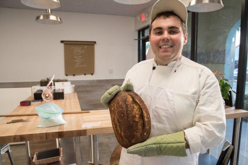 Jupiter baker Johnny VanCora, shown here in a 2019 photo, opened his Bread by Johnny sourdough bakery in November 2018.