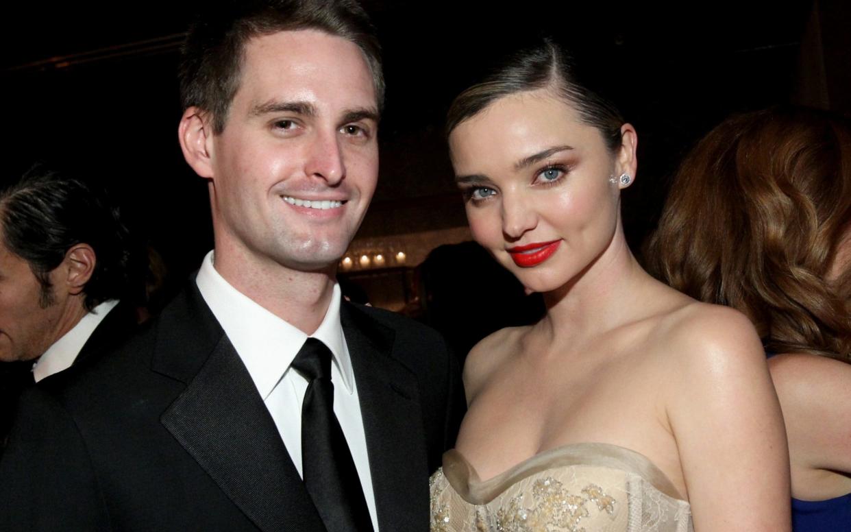 Miranda Kerr and her husband Evan Spiegel, founder of SnapChat - Getty Images North America