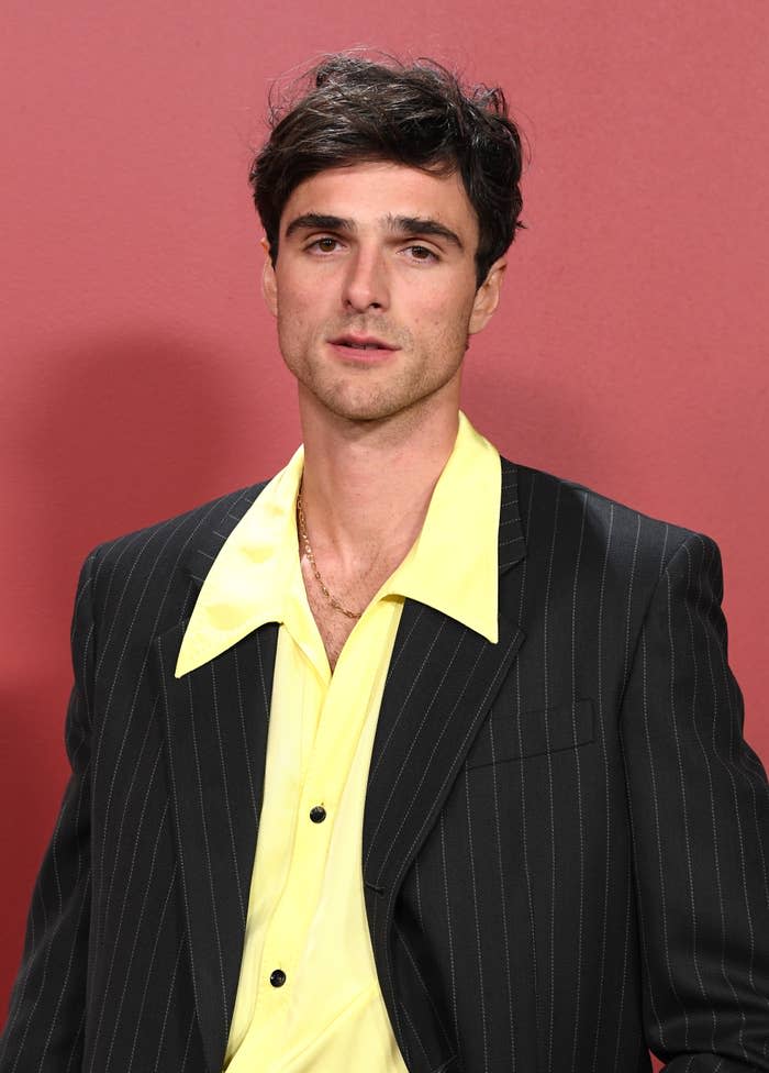 Closeup of Jacob Elordi on the red carpet