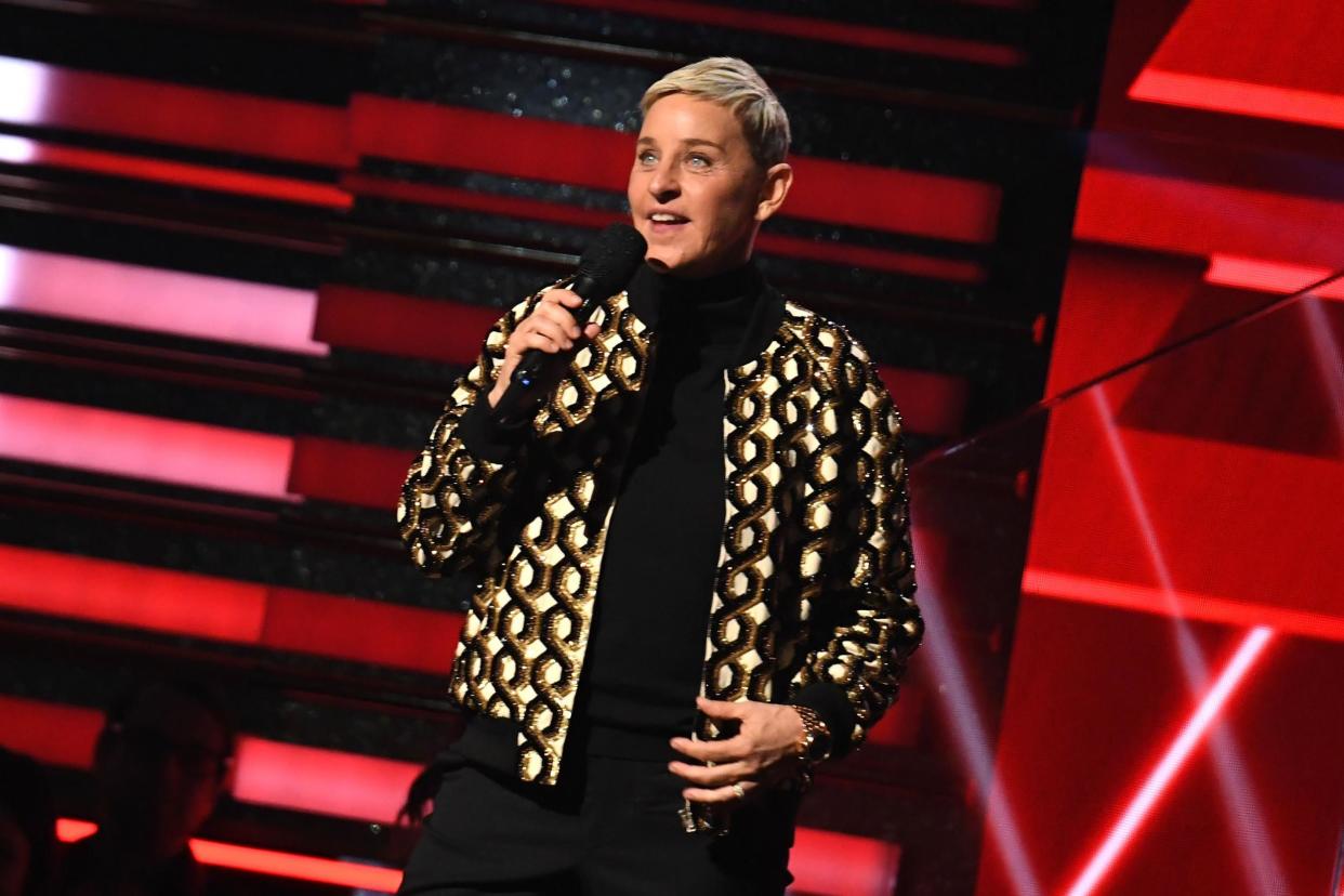 Ellen DeGeneres at the Grammy Awards on 26 January 2020, in Los Angeles: ROBYN BECK/AFP via Getty Images