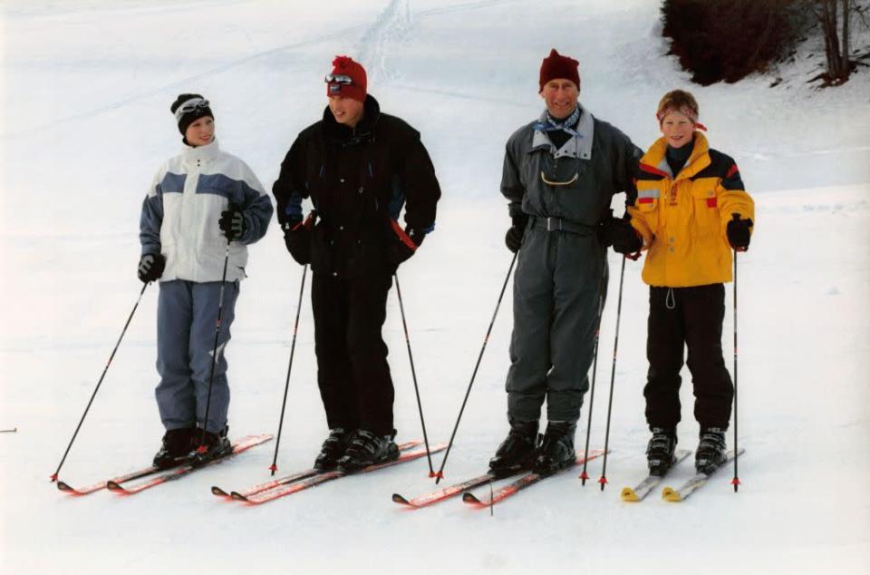 <p>Prince William and Prince Harry enjoy a skiing trip with their father and cousin, Zara Phillips. Their annual trip to Switzerland was a time for fun and family bonding. </p>