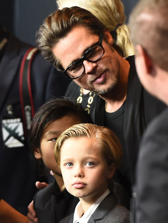 Brad Pitt con Shiloh