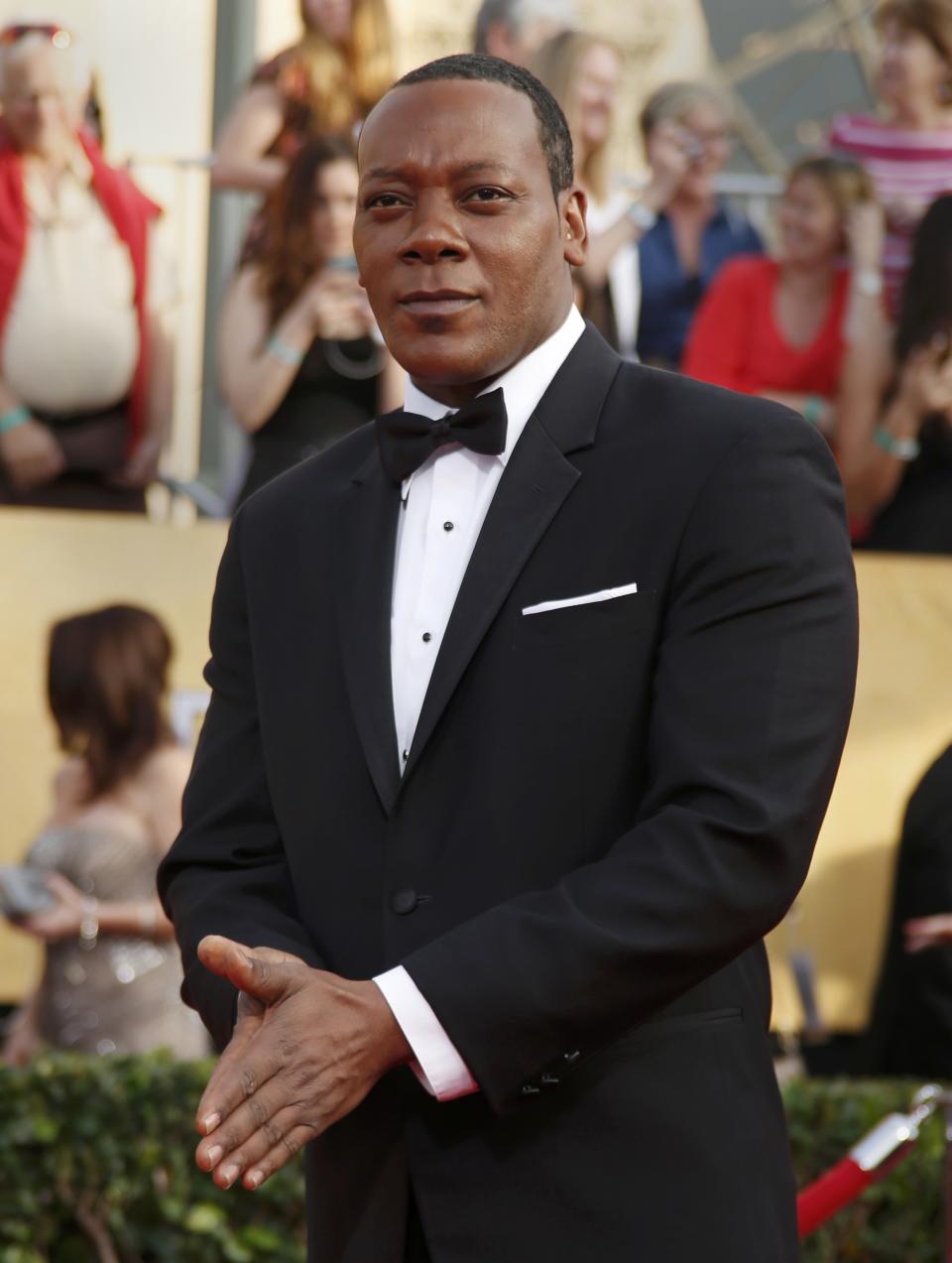 Actor Eric LaRay Harvey from the drama "Boardwalk Empire" arrives at the 20th annual Screen Actors Guild Awards in Los Angeles, California January 18, 2014. REUTERS/Lucy Nicholson (UNITED STATES Tags: ENTERTAINMENT)(SAGAWARDS-ARRIVALS)