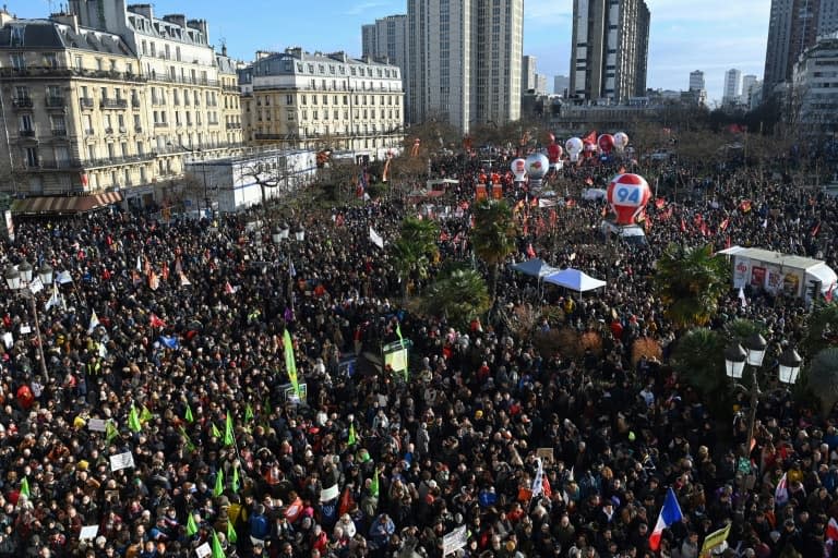 La manifestation contre la réforme des retraites, à Paris, le 31 janvier 2023 - Alain JOCARD © 2019 AFP