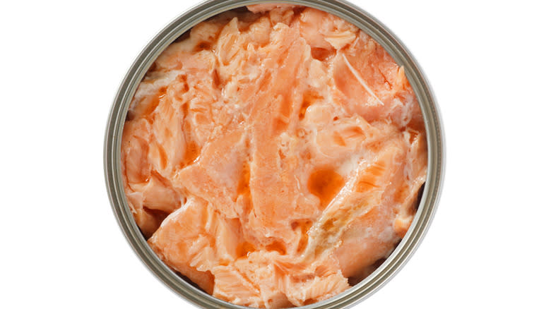 open can of salmon