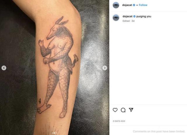 Heres What Doja Cat Had To Say To People Who Were Calling Her New Tattoo Satanic