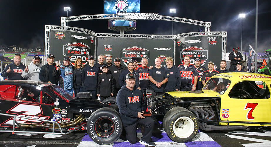 The Tommy Baldwin Racing team are seen after the Virginia Is For Racing Lovers 200 for the Whelen Modified Tour at Martinsville Speedway in Martinsville, Virginia on October 27, 2022. (Veasey Conway/NASCAR)