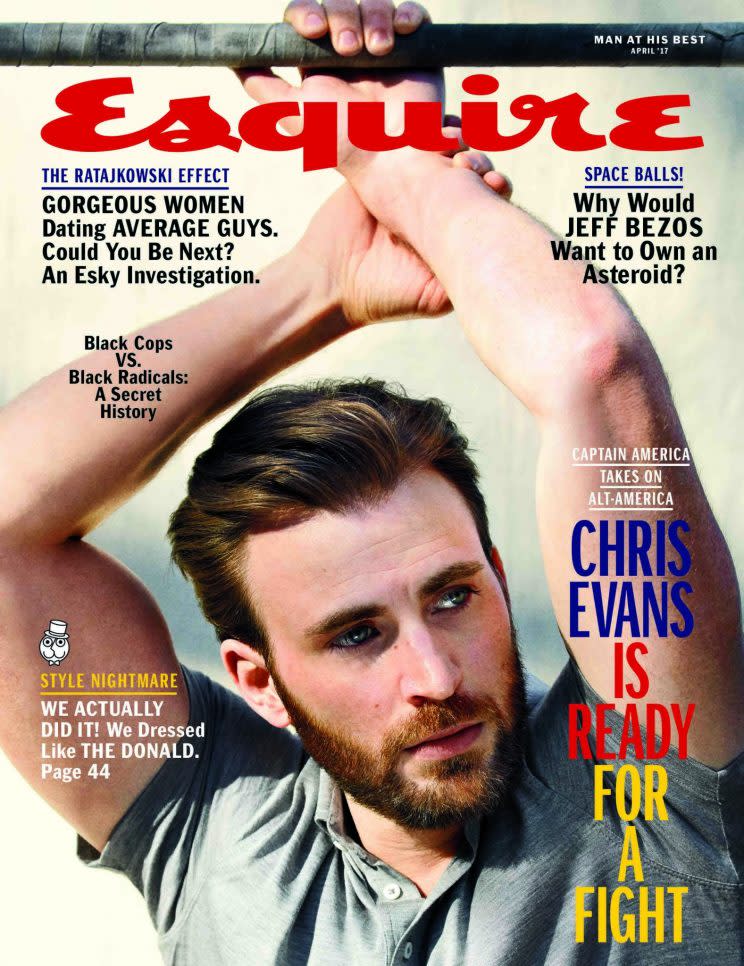 Chris Evans covers Esquire. (Photo: Mark Segal/Esquire)