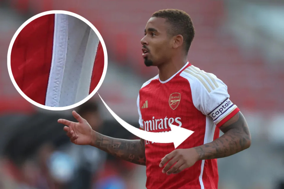 Gabriel Jesus of Arsenal FC reacts during the pre-season friendly match between 1. FC Nürnberg and Arsenal FC at Max-Morlock Stadion on July 13, 2023 in Nuremberg, Germany.