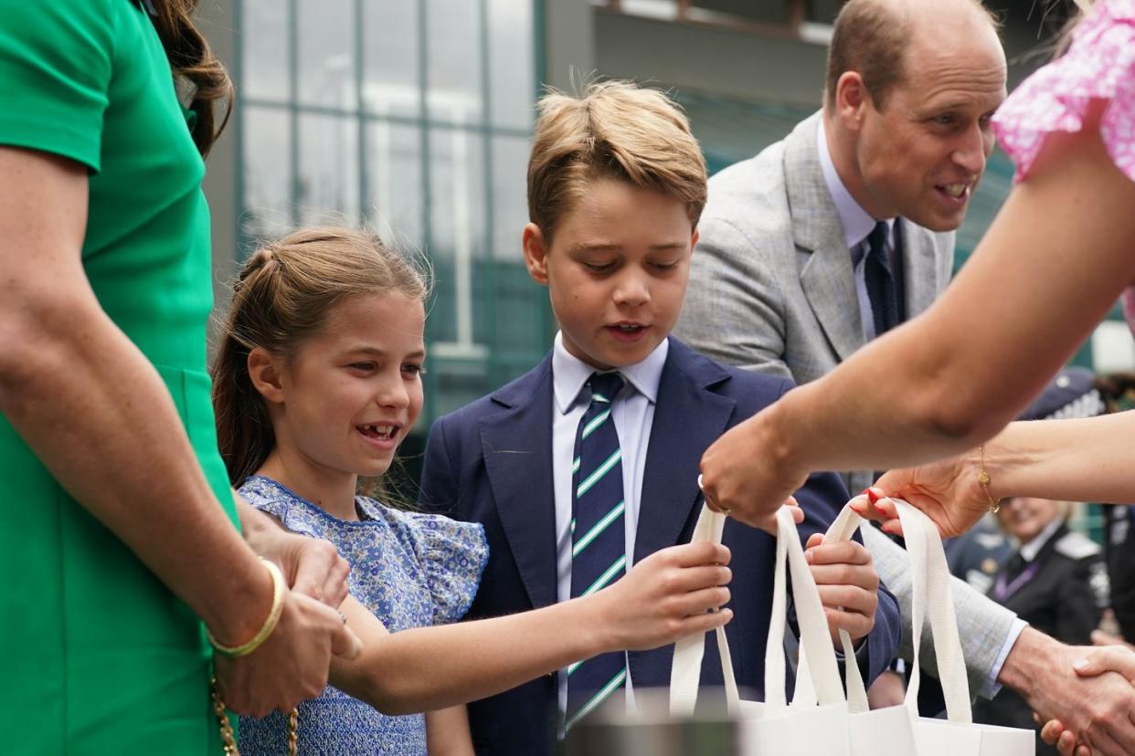 the prince and princess of wales attend wimbledon 2023 day 14