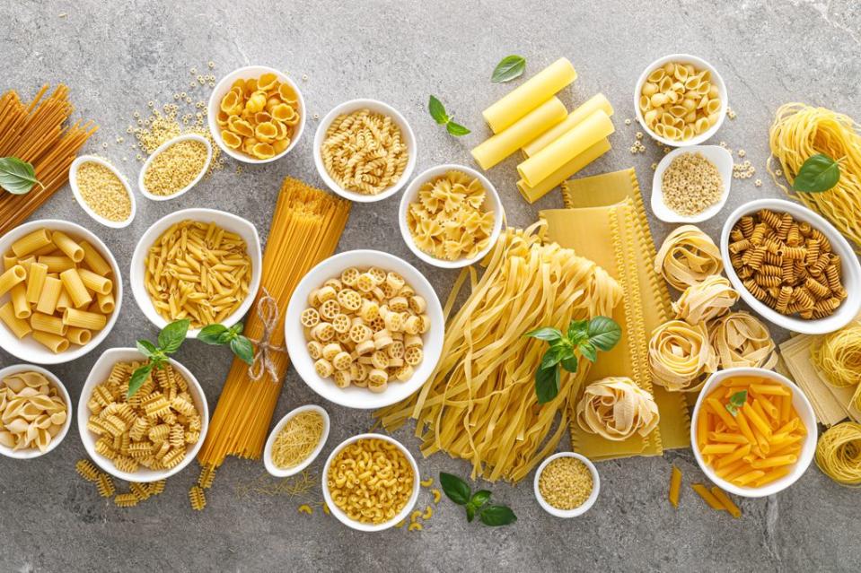 Varios tipos de pasta