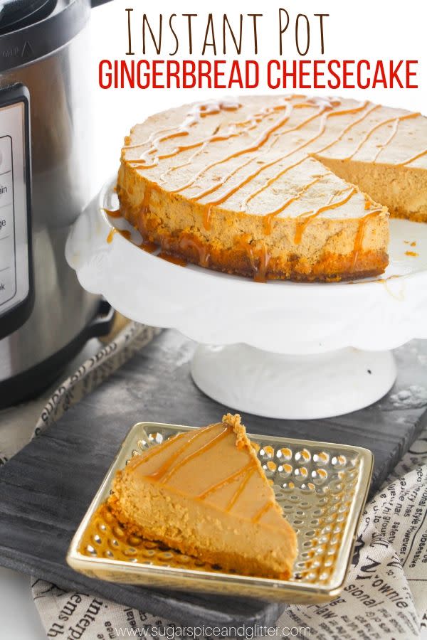 Instant Pot Gingerbread Cheesecake