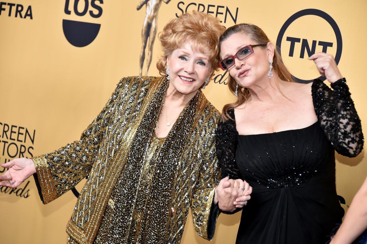 Debbie Reynolds and Carrie Fisher at TNT's 21st Annual Screen Actors Guild Awards
