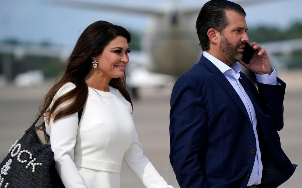 Trump Jr and Kimberly Guilfoyle, the former Fox News host