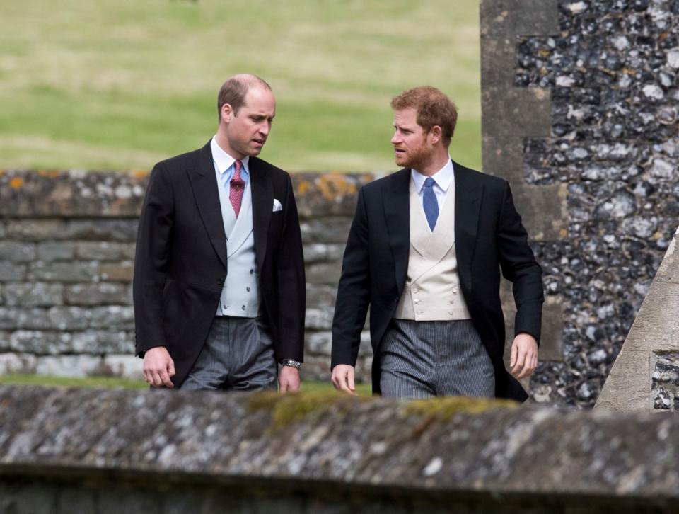 The relationship between the two brothers has been strained since Harry ditched his royal duties (PA)