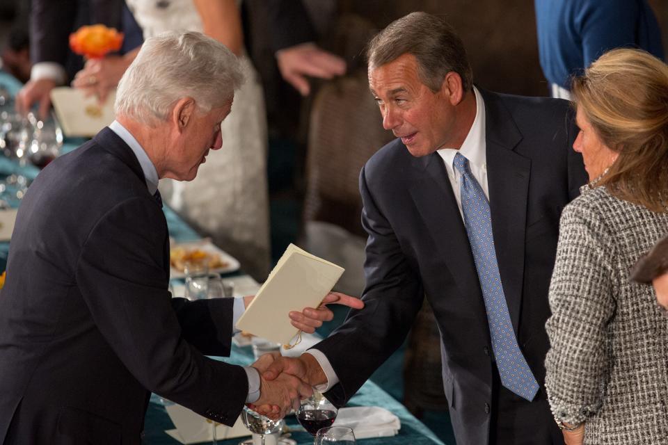 John Boehner says Bill Clinton was a great politician but not always trustworthy.