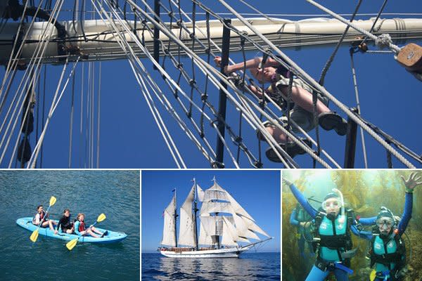 <div class="caption-title">Tall Ship Summer Sailing Camp</div><p> Who: ages 10-18 <br> Where: Claremont, Calif. <br> Cost: $1,495-$3,900 for 7- to 20-day trips <br> </p><div class="caption-credit"> Photo by: Tall Ship Summer Sailing Camp</div> <br> <a href="http://www.cnbc.com/id/46951932?__source=yahooshine%7Csummercamps%7C&par=yahooshine" rel="nofollow noopener" target="_blank" data-ylk="slk:Related: Baseball's Greatest Attractions;elm:context_link;itc:0;sec:content-canvas" class="link "><b>Related: Baseball's Greatest Attractions</b></a><br> What: Kids who board the SSV Tole Mour for Tall Ship Summer Sailing Camp learn maritime history, marine science and all about the teamwork it takes to operate a tall ship. On their expedition, which departs from Long Beach and travels through the Channel Islands, kids get to experience the glory of unfurling the sails and standing watch on the bow in the wee hours of the morning, tempered by the mundane but necessary tasks of putting in shifts in the galley or washing dishes in the scullery. They will also go snorkeling, diving in kelp forests, kayaking and boogie boarding.