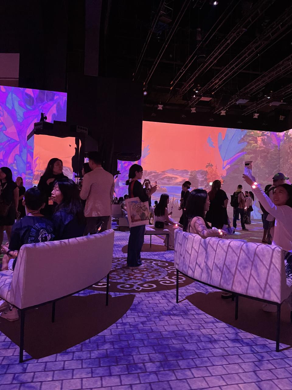 A few benches are scattered around the gallery but you derive the most fun by moving along with the projections. PHOTO: Cadence Loh, Yahoo Life Singapore