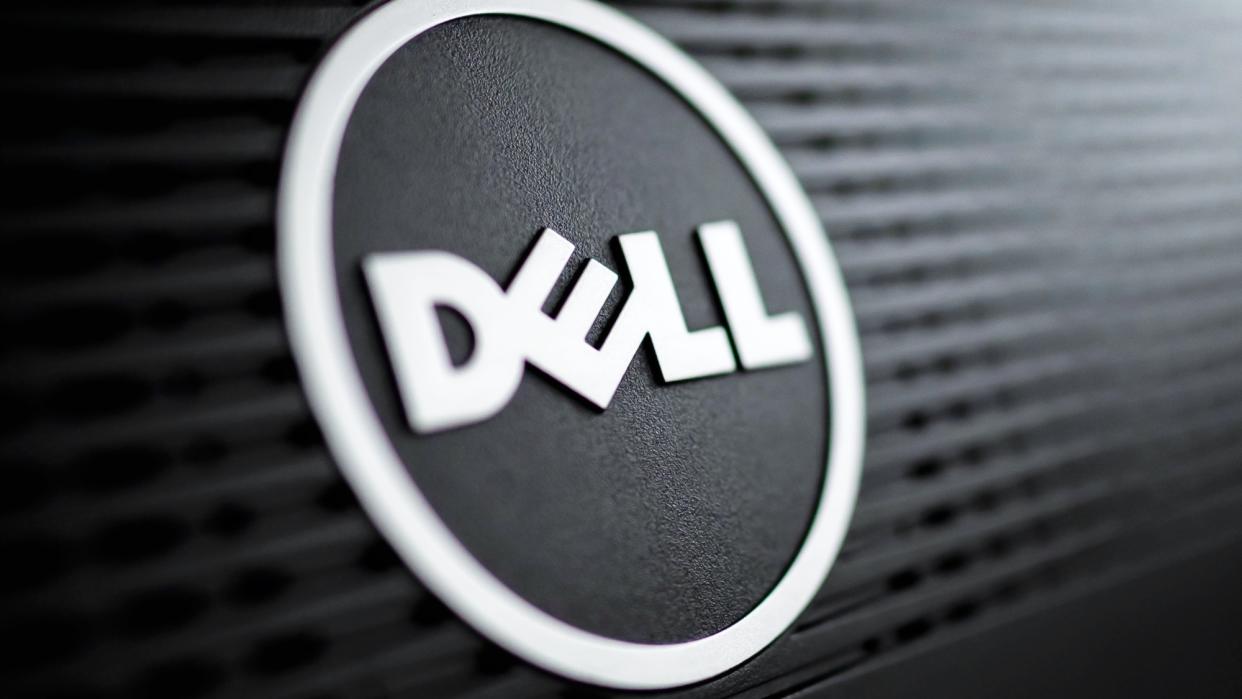  Dell Logo on dark background. 