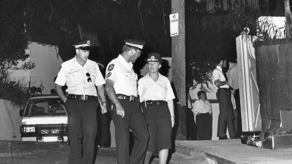 Police attend the scene of Dr Michael Chye’s 1989 murder in Woollahra.