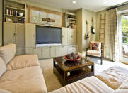 <body> <p>The dilemma: One partner thinks the living room should be all about the giant flat-screen; the other envisions a serene, <a rel="nofollow noopener" href=" http://www.bobvila.com/slideshow/11-things-never-to-keep-in-your-bedroom-48375?bv=yahoo" target="_blank" data-ylk="slk:screen-free sanctuary;elm:context_link;itc:0;sec:content-canvas" class="link ">screen-free sanctuary</a>. </p> <p>The compromise: Place the flat screen in unit with doors to hide it when it’s not in use, or invest in a pretty frame that can make a wall-mounted television look more like a picture.</p> <p><strong>Related: <a rel="nofollow noopener" href=" http://www.bobvila.com/slideshow/10-easy-ways-to-build-your-own-tv-stand-49234?bv=yahoo" target="_blank" data-ylk="slk:10 Easy Ways to Build Your Own TV Stand;elm:context_link;itc:0;sec:content-canvas" class="link ">10 Easy Ways to Build Your Own TV Stand</a> </strong> </p> </body>