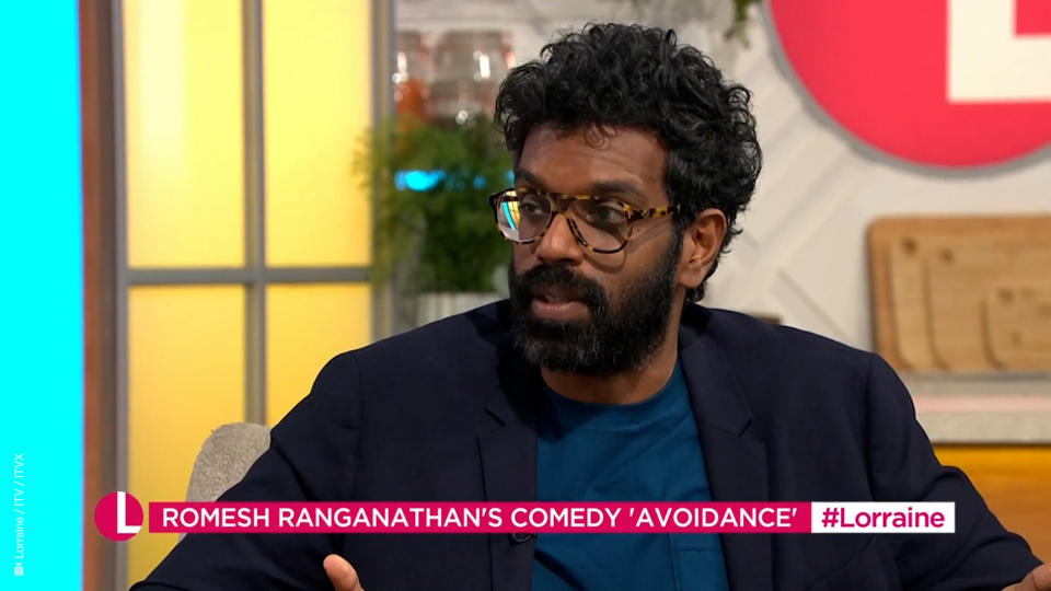Romesh Ranganathan revealed his first name is Jonathan. (ITV screengrab)
