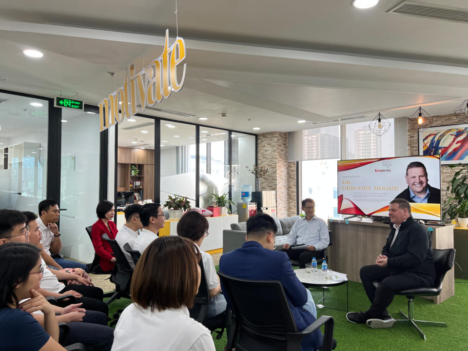 Gregory Moore, MD, Ph.D. in Radiological Sciences from MIT, Corporate Vice President of Microsoft Health visit VinBrain&#x002019;s HQ in Hanoi, Vietnam - March 2023.