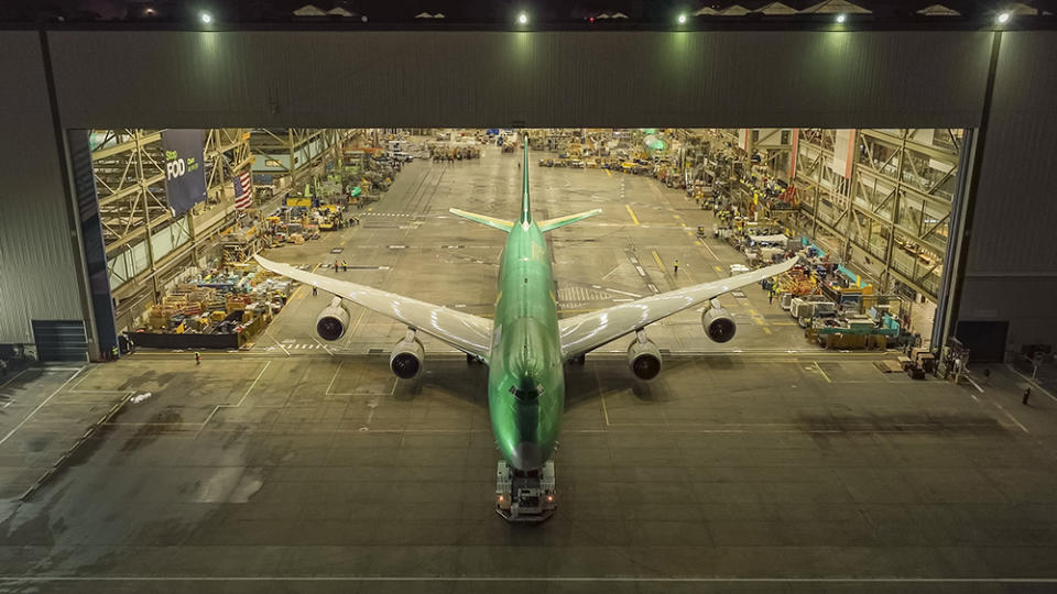 The final Boeing 747 from above